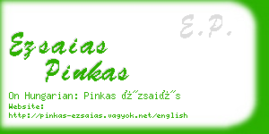 ezsaias pinkas business card